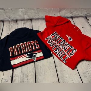 2 New England patriots onesies. 0-3 never worn new condition